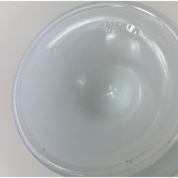 Vintage MCM Milk Glass Pedestal Mugs With Cherry Design Set Of 2 - Picture 11 of 12